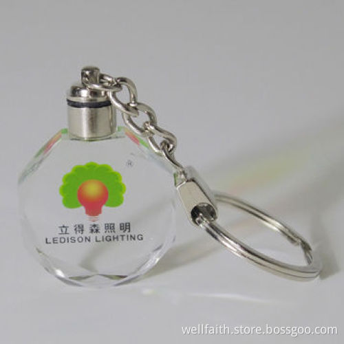 Colorful LED keychains for promotional gifts, sized 20*20mmNew